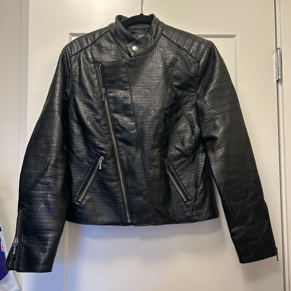 Black faux leather jacket